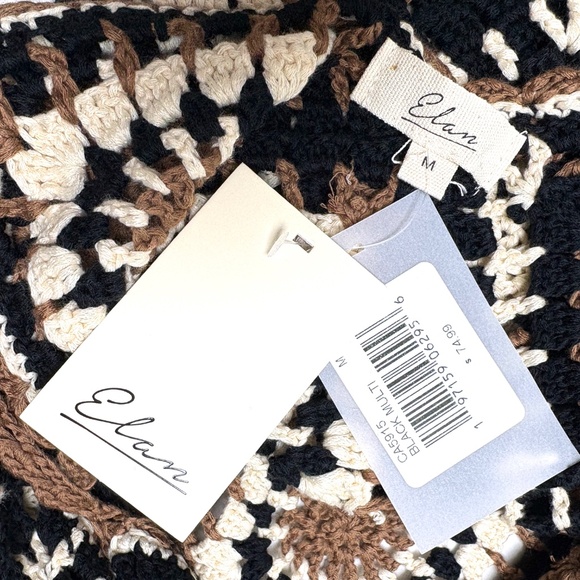 dress ELAN crochet NWT maxi 53" spaghetti straps sexy tight S/M party festival - Picture 7 of 15